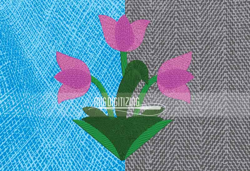 plain flower embroidery file
